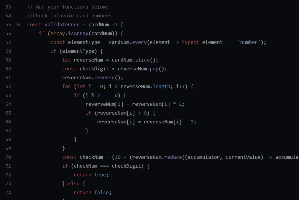 8th projects, Credit Card Checker